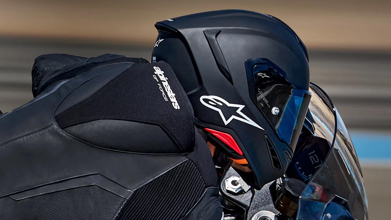 The Alpinestars Supertech R7 road and track helmet